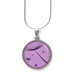 Karte zarte Pusteblume lila