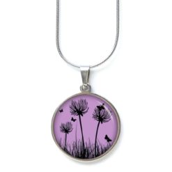 Kette Pusteblume lila