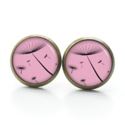 Ohrringe zarte Pusteblume rosa