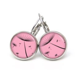 Ohrringe zarte Pusteblume rosa