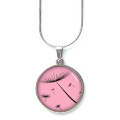 Kette zarte Pusteblume rosa