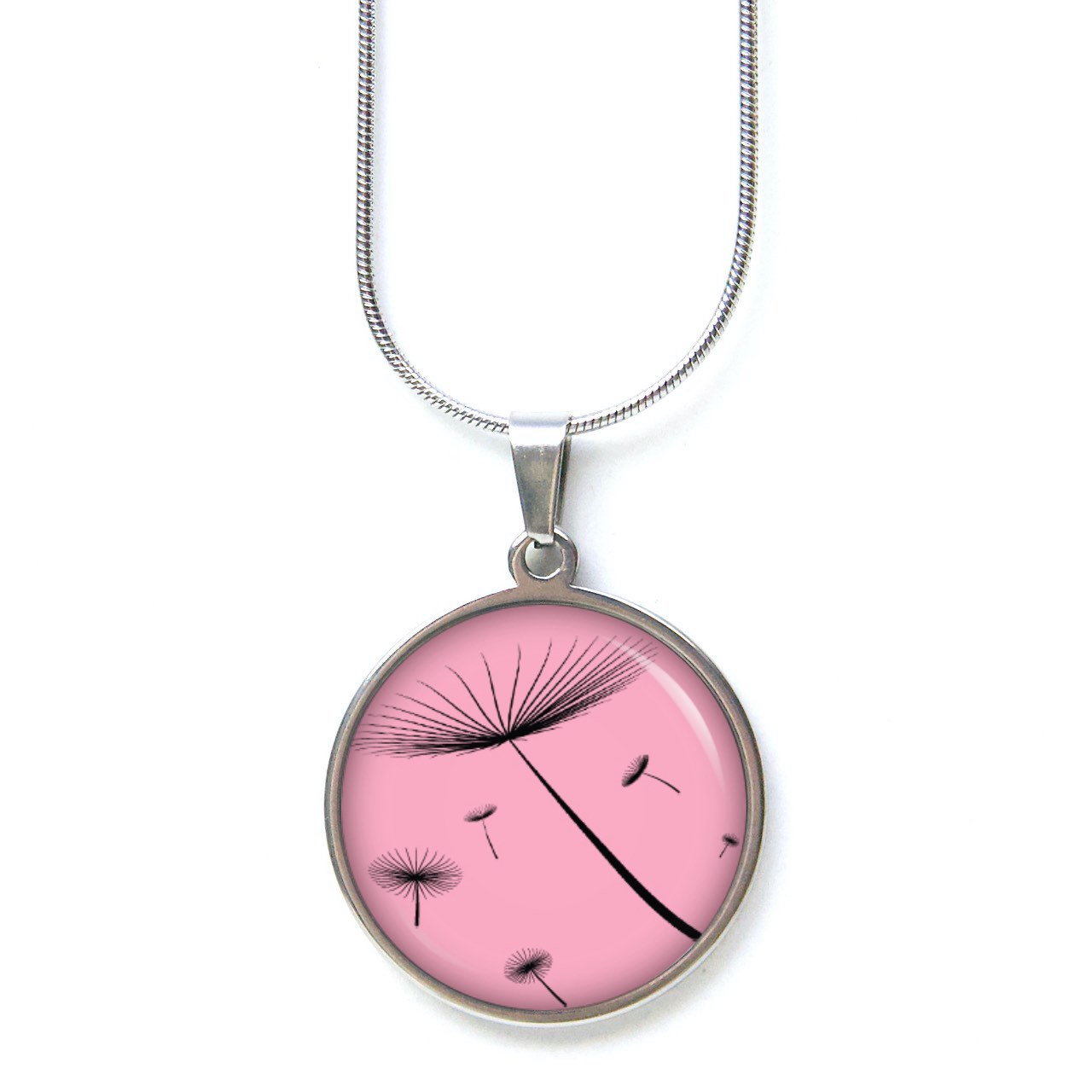 Ohrstecker, Ohrhänger, Clipse & Druckknopf – Motiv zarte Pusteblume rosa – Schmuck aus Edelstahl Ohrstecker, Ohrhänger, Clipse & Druckknopf – Motiv zarte Pusteblume rosa – Schmuck aus Edelstahl