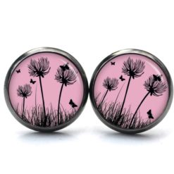 Ohrringe Pusteblume rosa
