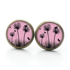 Ohrringe Pusteblume rosa