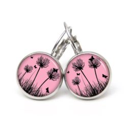 Ohrringe Pusteblume rosa