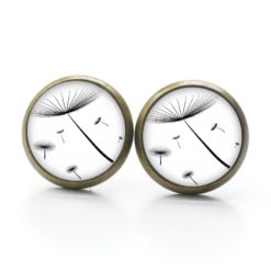 Ohrringe zarte Pusteblume weiß