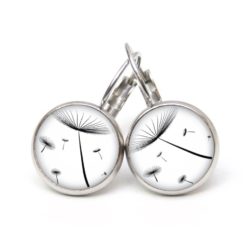 Ohrringe zarte Pusteblume weiß