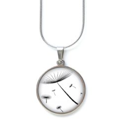 Kette zarte Pusteblume weiß