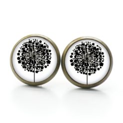 Ohrstecker · Ohrhänger · Clipse – große Pusteblume weiß - Edelstahl