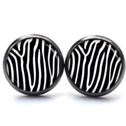 Ohrstecker Zebra Muster