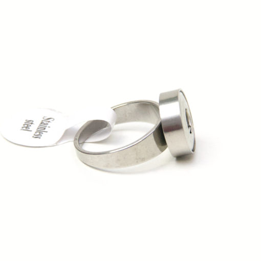 Eleganter Edelstahl Druckknopf Ring für 10mm Druckknopf in verschiedenen Größen