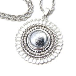 Druckknopf Kette mit rundem Anhänger für 16mm Druckknöpfe