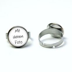 Edelstahl Ring personalisiert mit Foto Bild