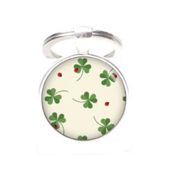 Schlüsselanhänger Marienkäfer mit Kleeblatt - Glücksbringer