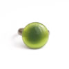 Olive grüner Cateye Ring in Bronze