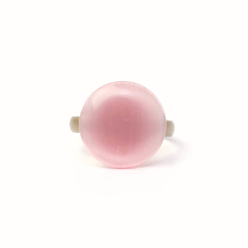 Bronzener Cateye Ring in rosa