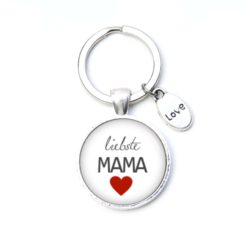 Schlüsselanhänger Liebste Mama - beste Mama - Herz