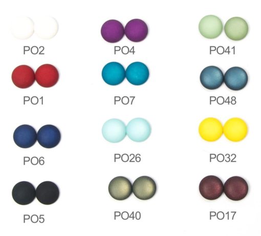 Edelstahl Ohrringe mit farbigen Perlen - Farbwahl