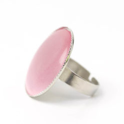 Großer Cateye Ring in rosa pink - verstellbar