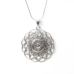 Großer Druckknopf Anhänger im Mandala Stil für 16mm Druckknopf