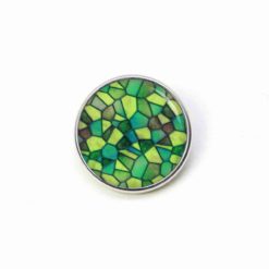 Druckknopf Chunk Mosaik Glasmosaik Mandala grün