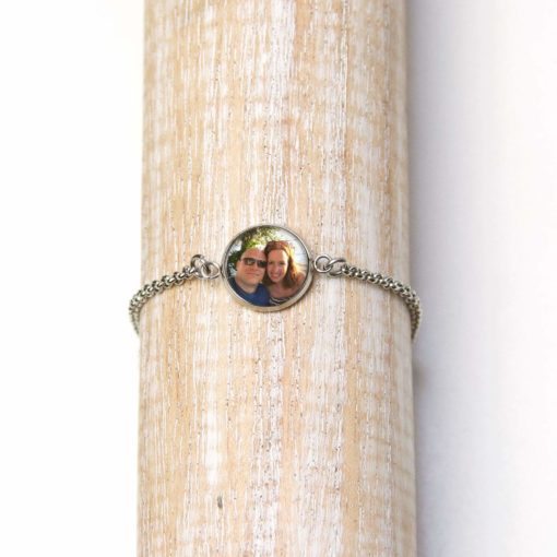 Edelstahl Armband mit deinem Foto personalisiert - 2 Größen