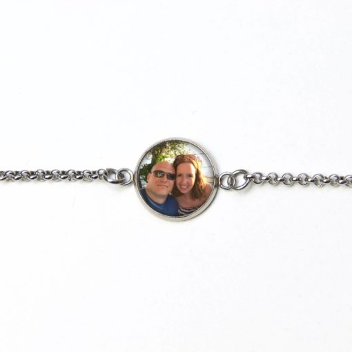 Edelstahl Armband mit deinem Foto personalisiert - 2 Größen