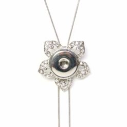 Verstellbare Y-Kette Blume mit Strass für 16mm Druckknopf