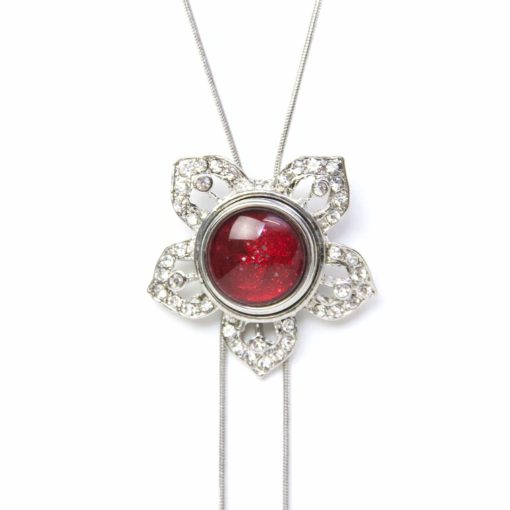 Verstellbare Y-Kette Blume mit Strass für 16mm Druckknopf