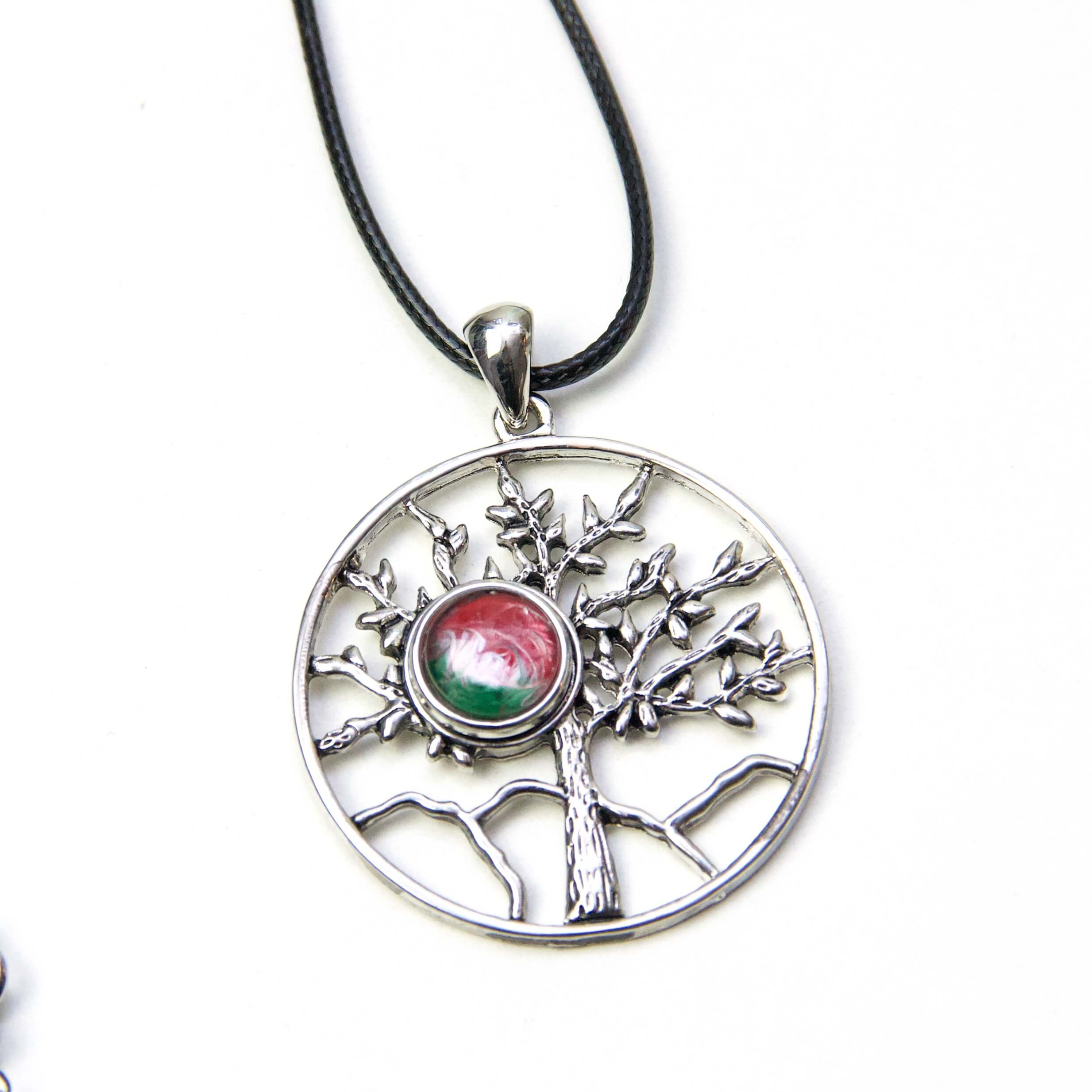 Kette mit Lebensbaum Baum Anhänger für 10mm Druckknopf Kette mit Lebensbaum Baum Anhänger für 10mm Druckknopf