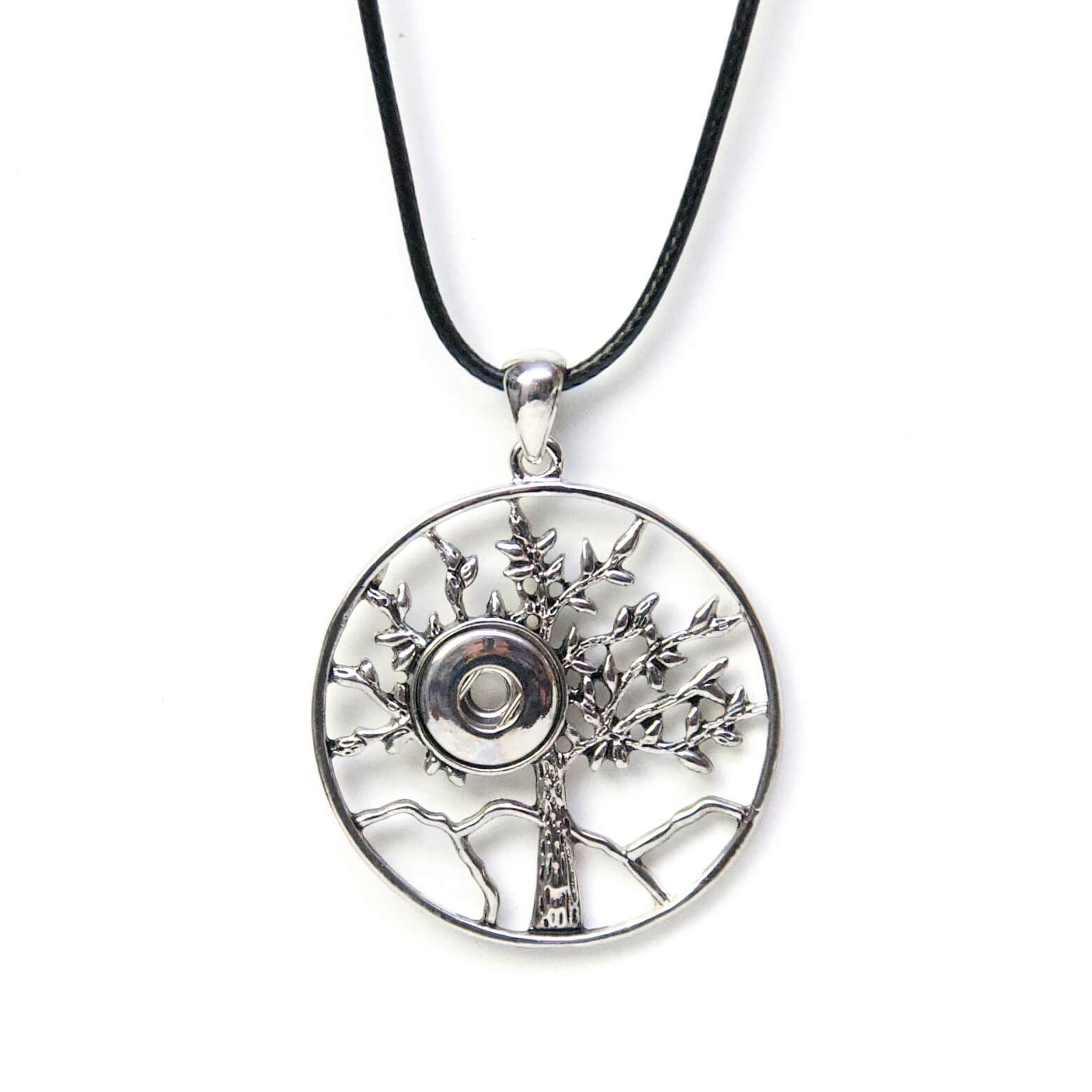 Kette mit Lebensbaum Baum Anhänger für 10mm Druckknopf Kette mit Lebensbaum Baum Anhänger für 10mm Druckknopf