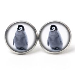 Druckknopf Ohrstecker Ohrhänger Clipse Baby Pinguin