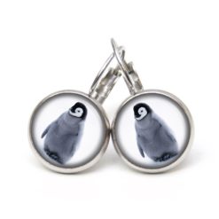 Druckknopf Ohrstecker Ohrhänger Clipse Baby Pinguin