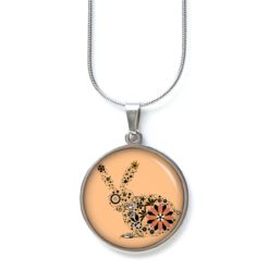 Kette Hase Osterhase orange schwarz