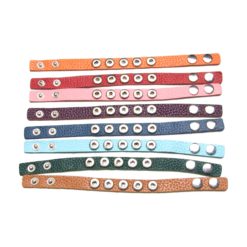Druckknopf Lederarmband 5 für 10mm Druckknöpfe – Farbwahl