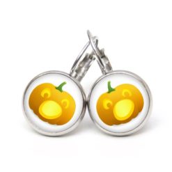 Druckknopf Ohrstecker Ohrhänger Clipse lustiger Halloween Kürbis