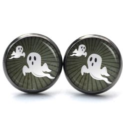 Druckknopf Ohrstecker Ohrhänger Clipse Geist Halloween