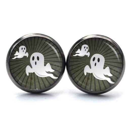 Druckknopf Ohrstecker Ohrhänger Clipse Geist Halloween