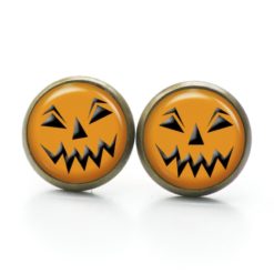 Druckknopf Ohrstecker Ohrhänger Clipse lustiges Halloween Gesicht