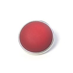 Druckknopf mit Polaris Perle in rubinrot