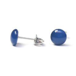 Mini Ohrstecker mit Polaris Perle blau - 7mm - Edelstahl - Polaris Schmuck
