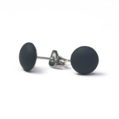 Mini Ohrstecker mit Polaris Perle schwarz matt - Edelstahl - Polaris Schmuck