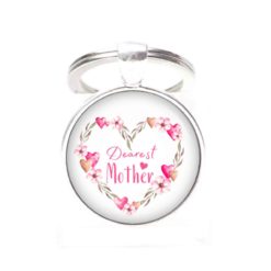 Schlüsselanhänger - Keychain Dearest Mother with heart pink
