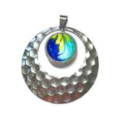 Großer Druckknopf Anhänger Edelstahl für 16mm Druckknopf