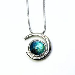 Edelstahlkette mit Strass Druckknopf Anhänger für 16mm Druckknopf