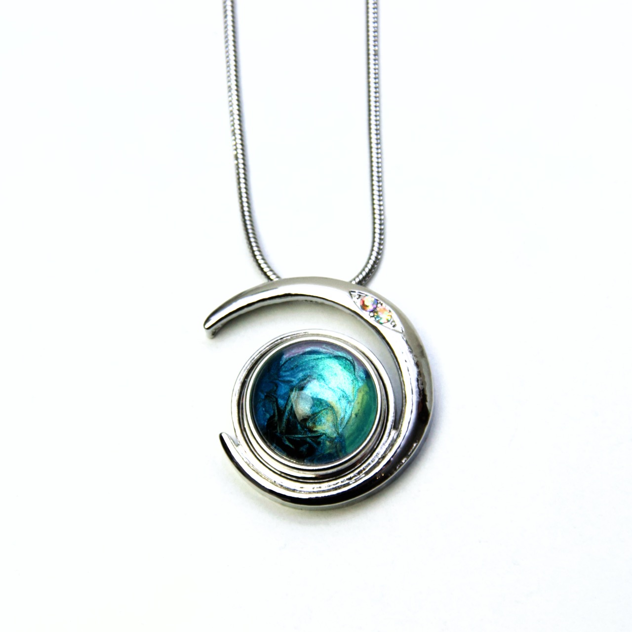 Edelstahlkette mit Strass Druckknopf Anhänger für 16mm Druckknopf Edelstahlkette mit Strass Druckknopf Anhänger für 16mm Druckknopf