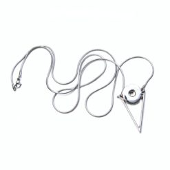 Edelstahlkette mit Dreieck Druckknopf Anhänger für 16mm Druckknopf