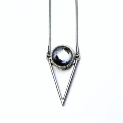 Edelstahlkette mit Dreieck Druckknopf Anhänger für 16mm Druckknopf