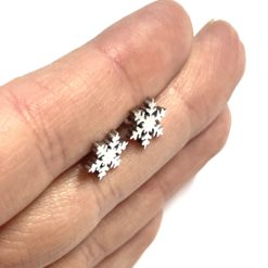 Mini Schneeflocken Ohrstecker - Kinderohrstecker - Edelstahl