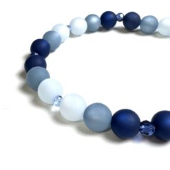 Polaris Armband Ombré Blau – Gummiband - Handmade